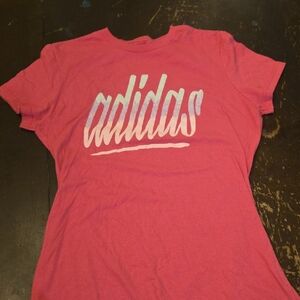 Adidas Pink T-Shirt with White Logo